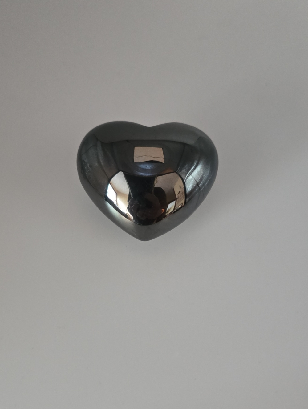 Polished Hematite Heart Accent - Shiny Gray Decorative